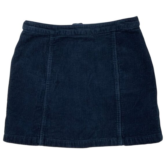 Marine Layer Maxine Corduroy Skirt 6 Blue Mini Button Front Heritage Fall Preppy - Picture 2 of 11